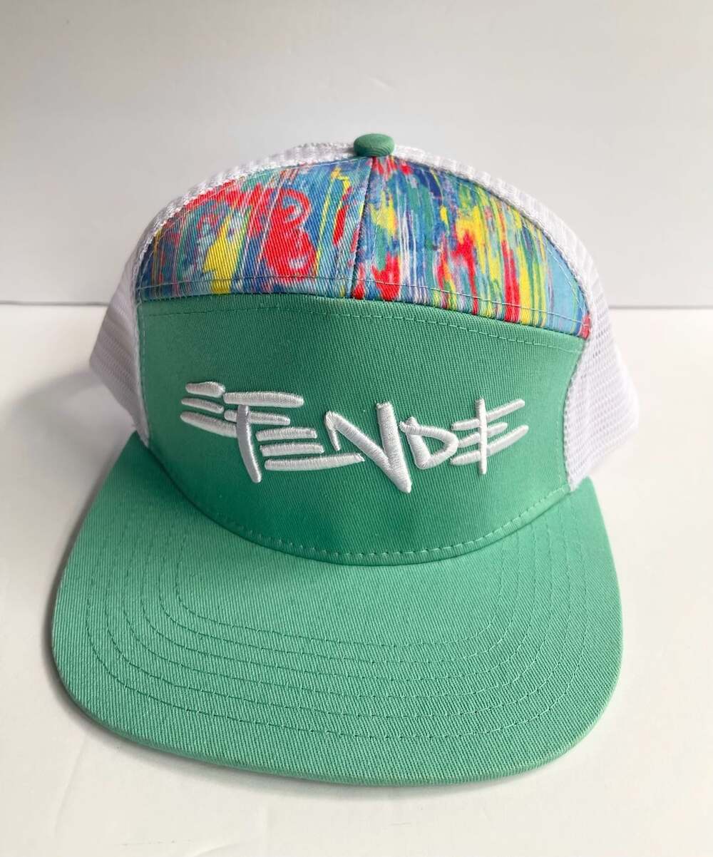 Fresh Prince Snapback Teal Stripe Trucker Hat